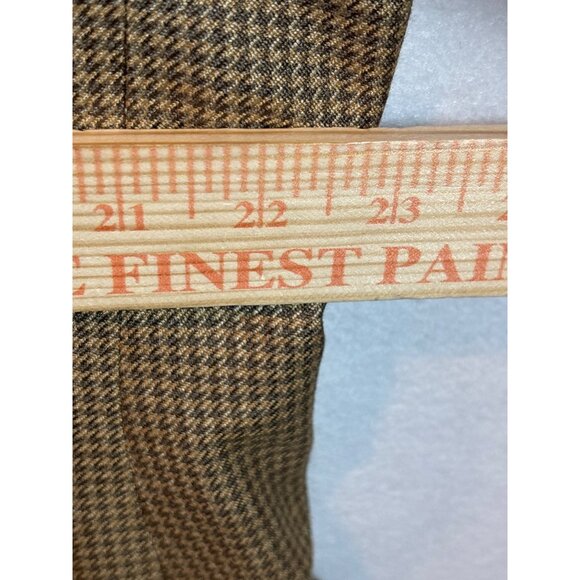 Lauren Ralph Lauren Mens Houndstooth Sport Coat Jacket Tan Size 42R 100 % silk - Picture 9 of 16